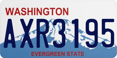 WA license plate AXR3195
