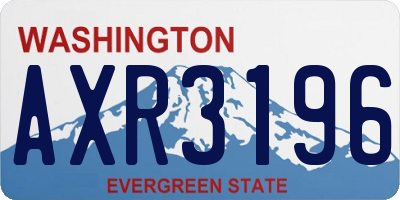 WA license plate AXR3196