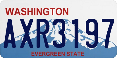 WA license plate AXR3197
