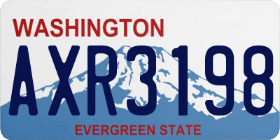 WA license plate AXR3198