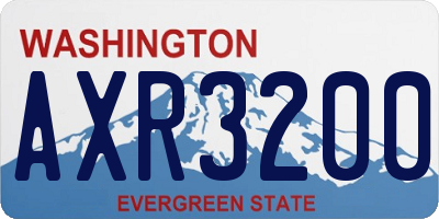 WA license plate AXR3200