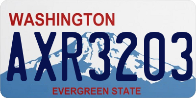 WA license plate AXR3203