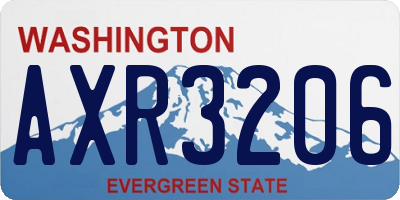 WA license plate AXR3206