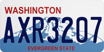WA license plate AXR3207