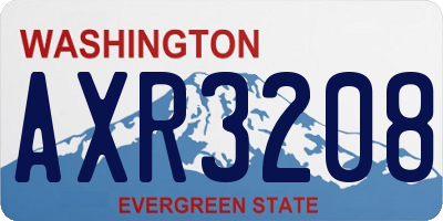 WA license plate AXR3208