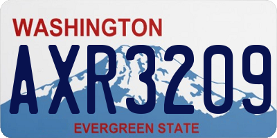 WA license plate AXR3209