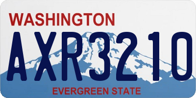 WA license plate AXR3210