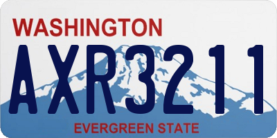 WA license plate AXR3211