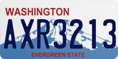 WA license plate AXR3213