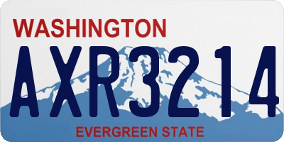 WA license plate AXR3214