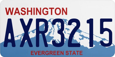 WA license plate AXR3215