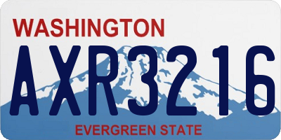 WA license plate AXR3216