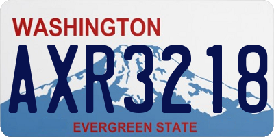 WA license plate AXR3218