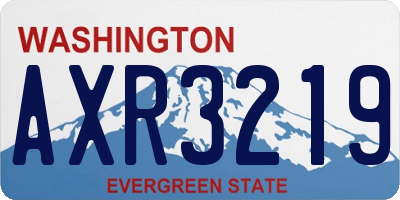WA license plate AXR3219