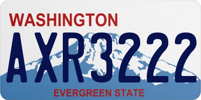 WA license plate AXR3222