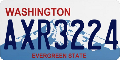 WA license plate AXR3224