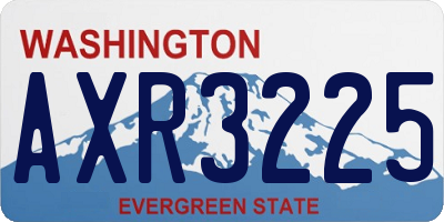 WA license plate AXR3225