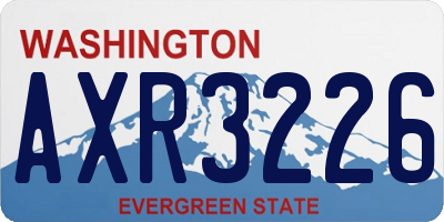 WA license plate AXR3226