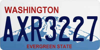WA license plate AXR3227