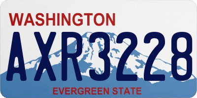 WA license plate AXR3228