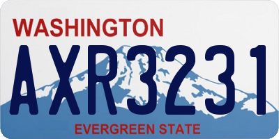 WA license plate AXR3231