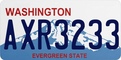 WA license plate AXR3233