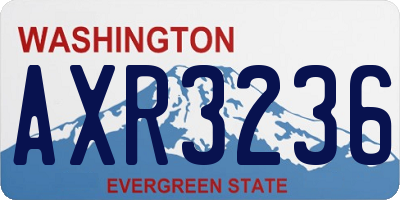 WA license plate AXR3236
