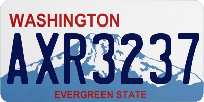WA license plate AXR3237
