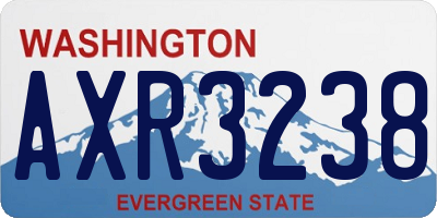 WA license plate AXR3238