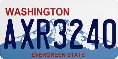 WA license plate AXR3240