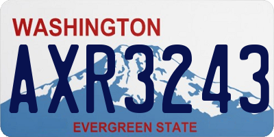 WA license plate AXR3243