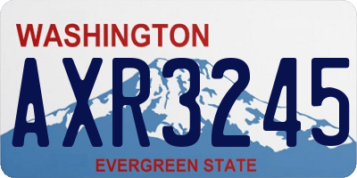 WA license plate AXR3245