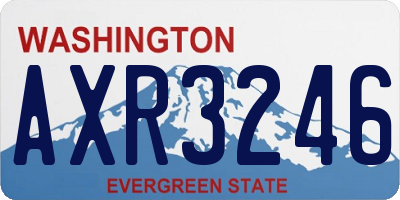 WA license plate AXR3246