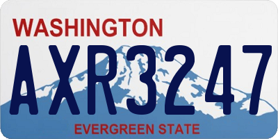 WA license plate AXR3247