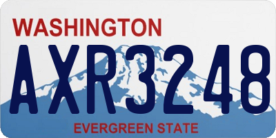 WA license plate AXR3248