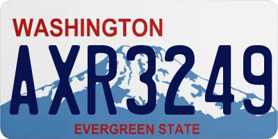 WA license plate AXR3249
