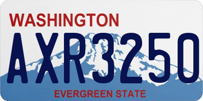 WA license plate AXR3250