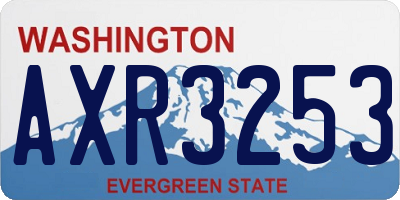 WA license plate AXR3253