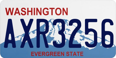 WA license plate AXR3256