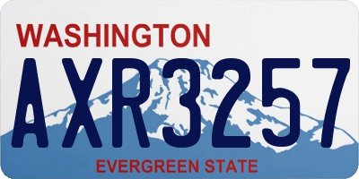 WA license plate AXR3257