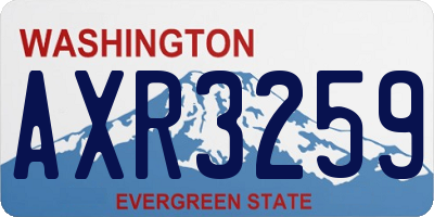WA license plate AXR3259