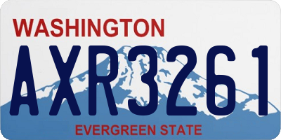 WA license plate AXR3261