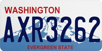 WA license plate AXR3262
