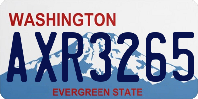 WA license plate AXR3265