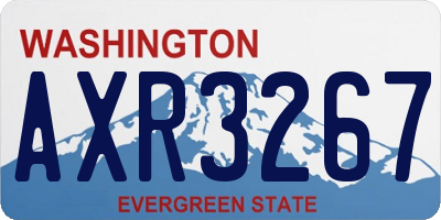 WA license plate AXR3267