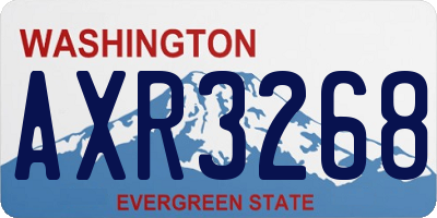 WA license plate AXR3268