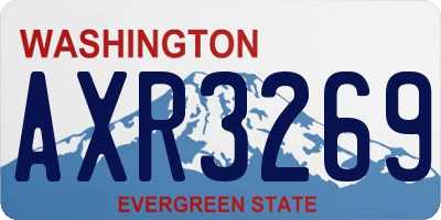 WA license plate AXR3269