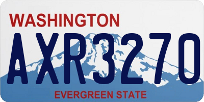 WA license plate AXR3270