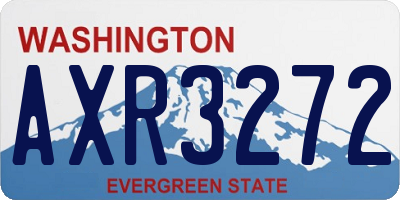 WA license plate AXR3272