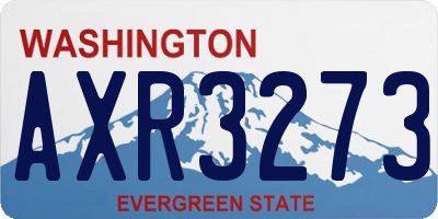WA license plate AXR3273